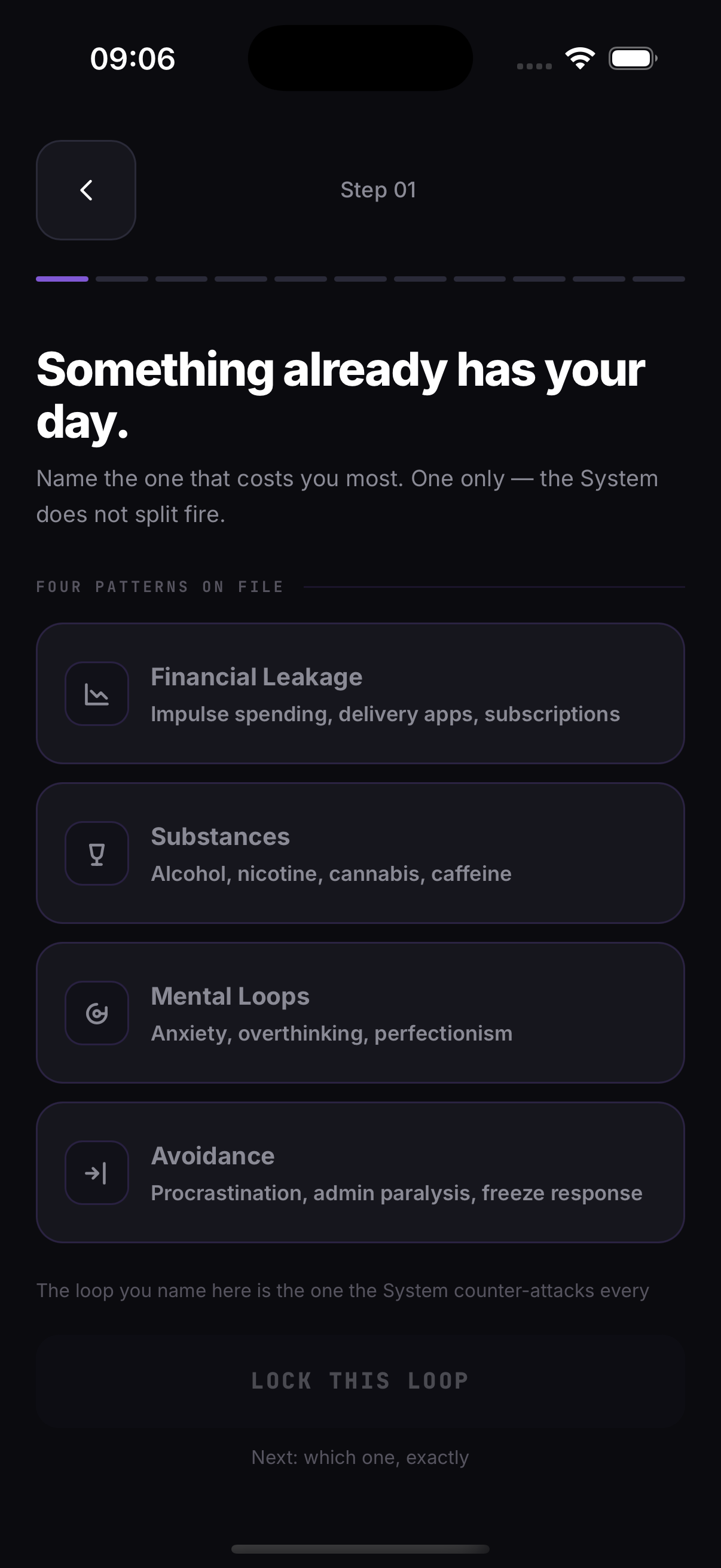 Onboarding — lock this loop